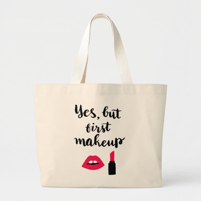 Ja aber erste niedliche Phrase des Make-up| Jumbo Stoffbeutel (Vorne)
