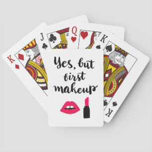 Ja aber erste niedliche Phrase des Make-up Spielkarten
