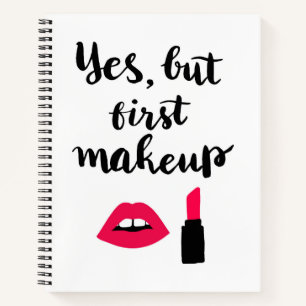 Ja, aber Erstes Makeup   Niedlicher Satz Notizbuch
