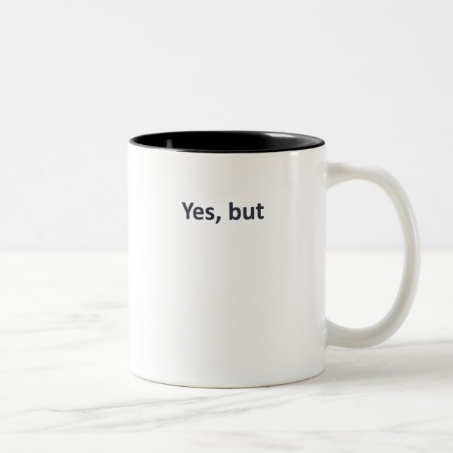 Ja aber (Licht) Zweifarbige Tasse (Rechts)