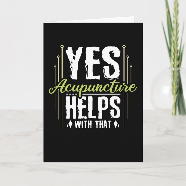 Ja Akupunktur hilft dabei, Akupunktur Karte (Vorderseite)