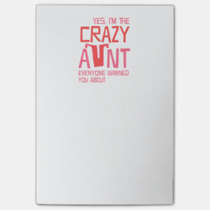 Ja bin ich die verrückte Tante Post-it Klebezettel