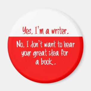 Ja bin ich ein Verfasser Magnet