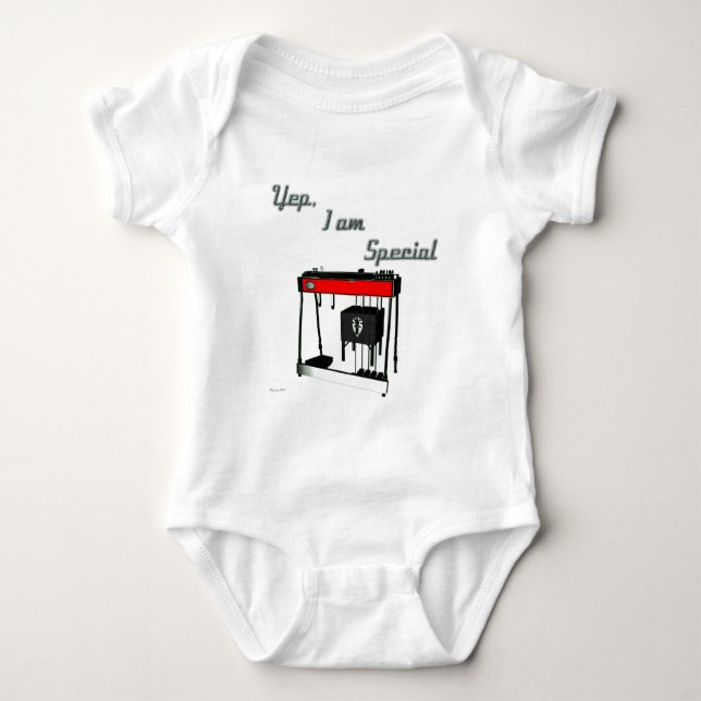 Ja bin ich - Pedal-Stahlgitarre speziell Baby Strampler (Vorderseite)