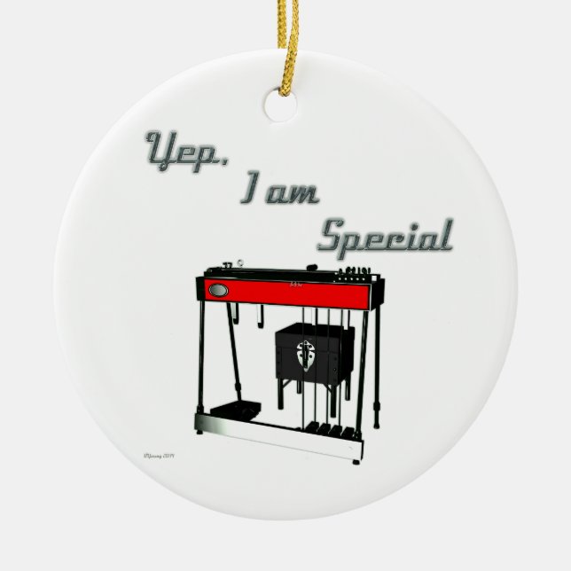 Ja bin ich - Pedal-Stahlgitarre speziell Keramik Ornament (Vorne)