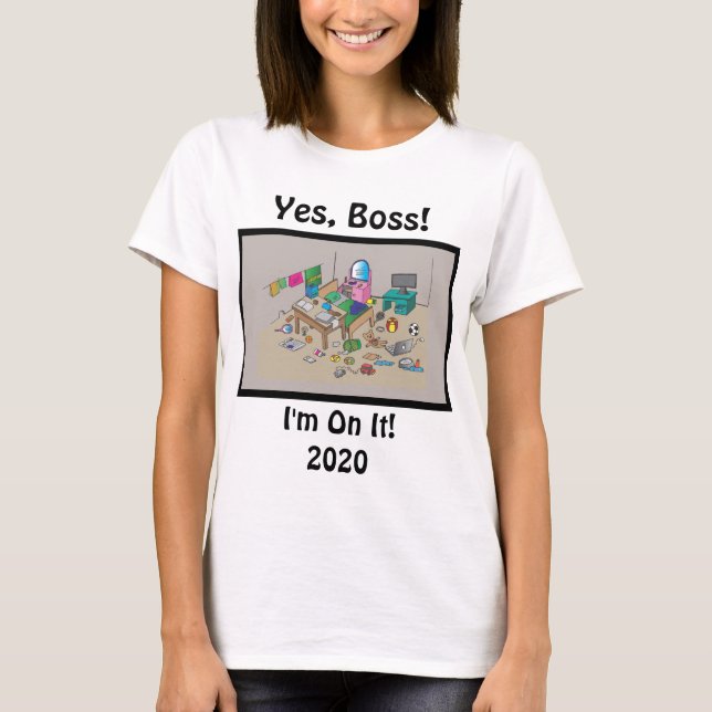 Ja, Boss, ich bin dran! Remote-Workstation-T - Shi T-Shirt (Vorderseite)