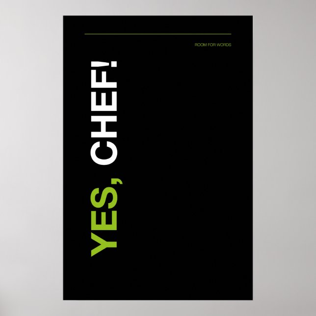 JA, CHEF! – Lustiges Küchenposter Poster (Vorne)