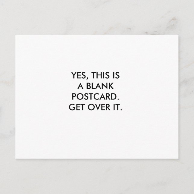 JA, DAS IST EIN BLANK POSTCARD.GET ÜBER ES. POSTKARTE (Vorderseite)