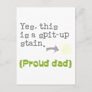 Ja, das ist ein Spit-up-Fleck {stolze Mutter/Vater Postkarte