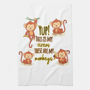Ja! Das ist mein Zirkus, das sind meine vier Affen Geschirrtuch