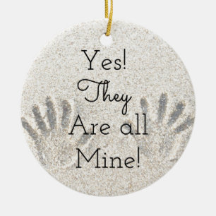 Ja, das sind alle meine! Große Familie Keramik Ornament