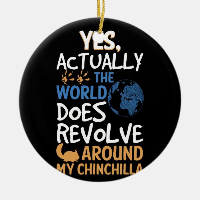 Ja, die Welt dreht sich um China Keramik Ornament (Vorne)