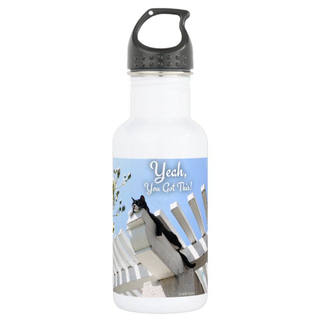 Ja, du hast diesen Niedlichen Cat Inspiration Slog Trinkflasche (Vorderseite)