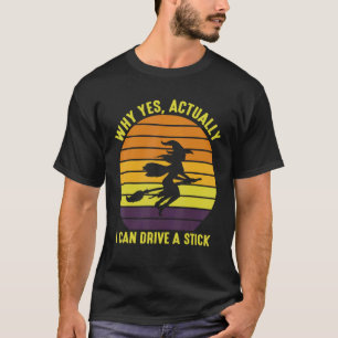 Ja, eigentlich kann ich ein Stift Halloween Retro T-Shirt