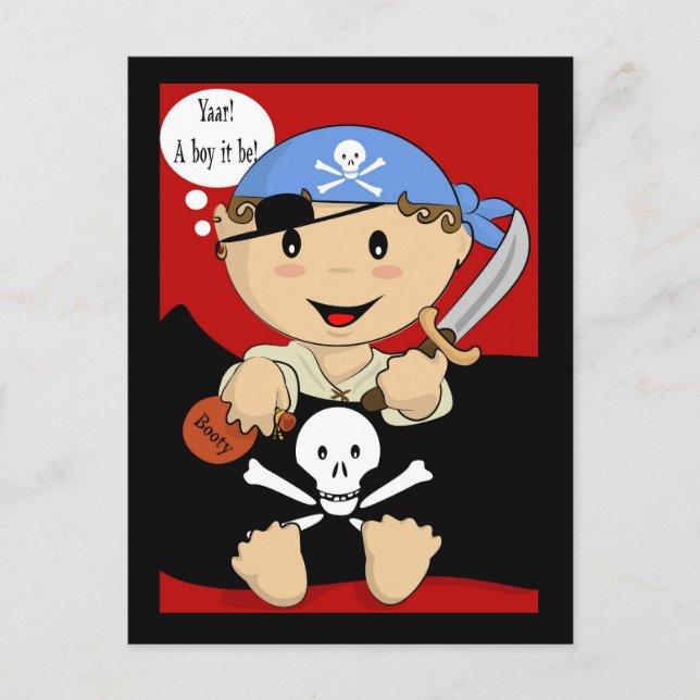 Ja! Ein Junge! Postkarte (Vorderseite)