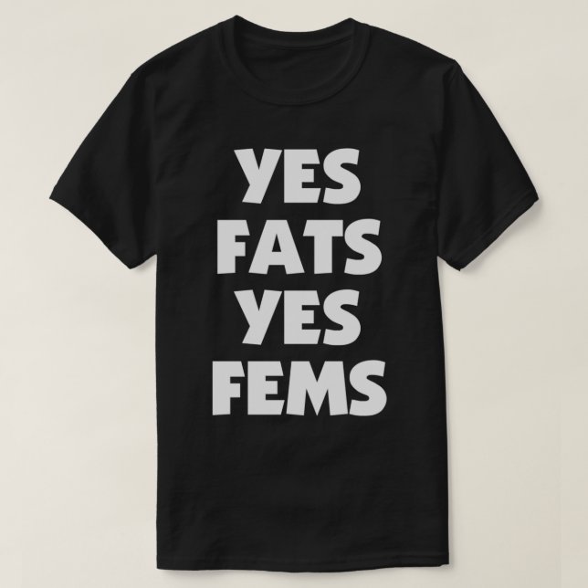 Ja Fette Ja Fems Fett Fem Positive für LGBTQ+ Pu T-Shirt (Design vorne)