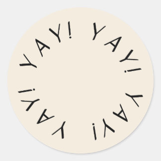 JA! Handgezeichnetes einfaches Design Danke Aufkle Runder Aufkleber