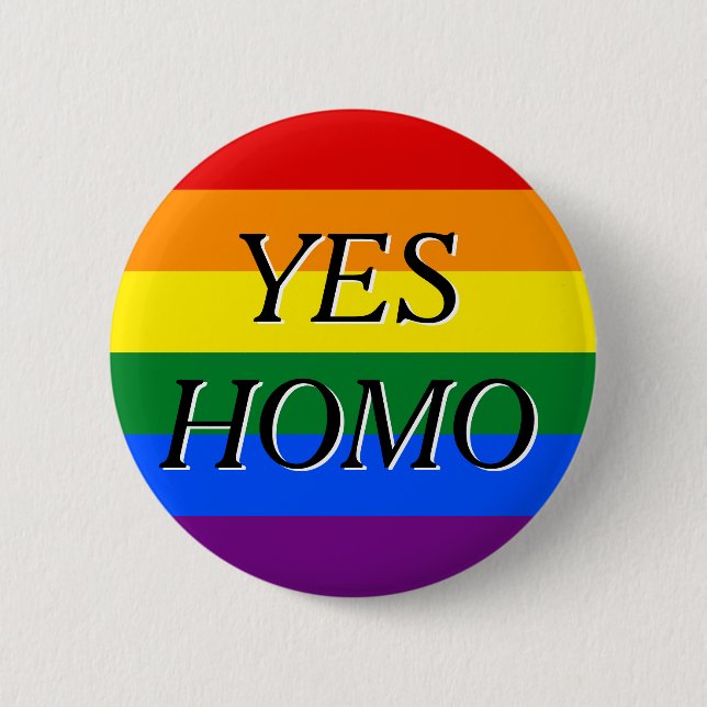 Ja-Homo-Taste Button (Vorderseite)
