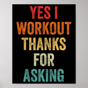 Ja I Workout - Joke Lifting Phrase Poster