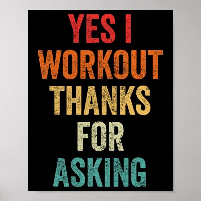 Ja I Workout - Joke Lifting Phrase Poster (Vorne)