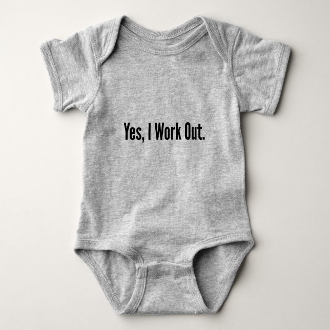 Ja, ich arbeite aus. baby strampler (Vorderseite)