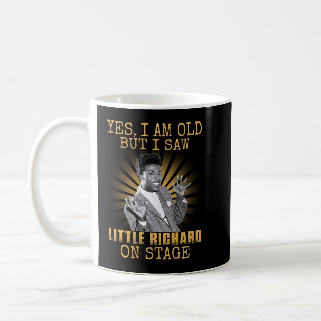Ja, ich bin alt, aber ich sah wenig Richard auf de Kaffeetasse (Links)