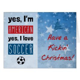 Ja, ich bin American Soccer Christmas Card