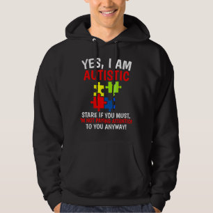Ja, ich bin Autistische Autismus Bewusstsein Kinde Hoodie