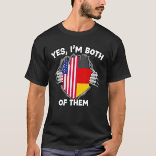 Ja, ich bin beide USA Deutschland von Steuben Day T-Shirt