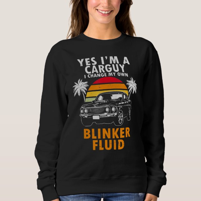 Ja, ich bin Carguy und wechsele meine Blinker Flui Sweatshirt (Vorderseite)