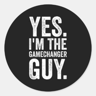 Ja, ich bin der Gamechanger Typ Baseball Runder Aufkleber