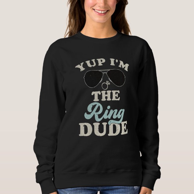 Ja, ich bin der Ringträger Hochzeitsfeier Sweatshirt (Vorderseite)