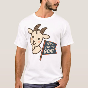 Ja, ich bin die GOAT Süße Lustige Ziegenkopf-Desig T-Shirt