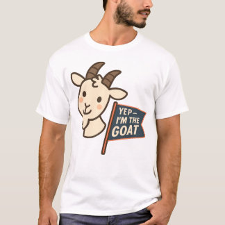 Ja, ich bin die GOAT Süße Lustige Ziegenkopf-Desig T-Shirt