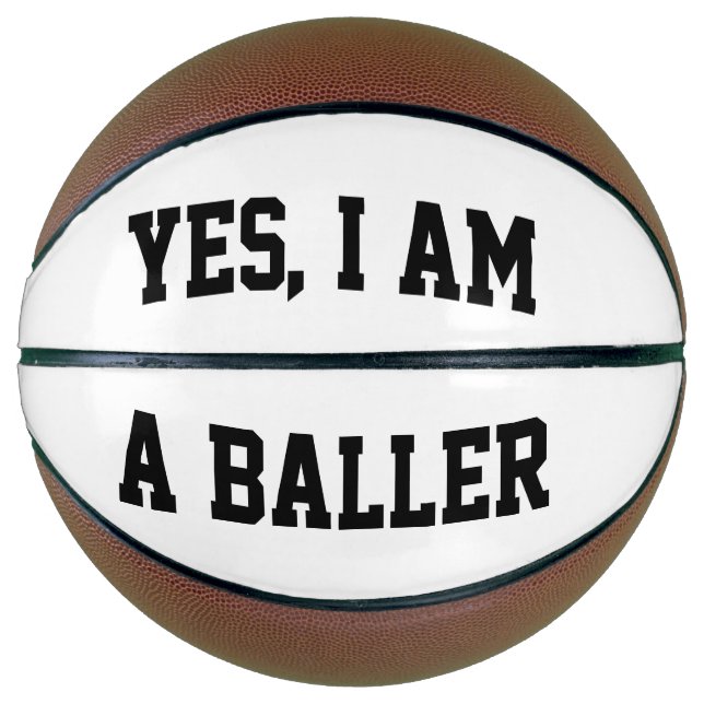 Ja, ich bin ein Baller Basketball (Vorderseite)
