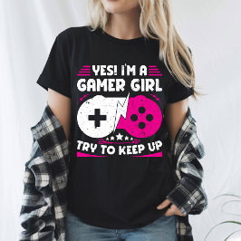 Ja, ich bin ein Gamer Girl Funny Video Gamer Gift  T-Shirt