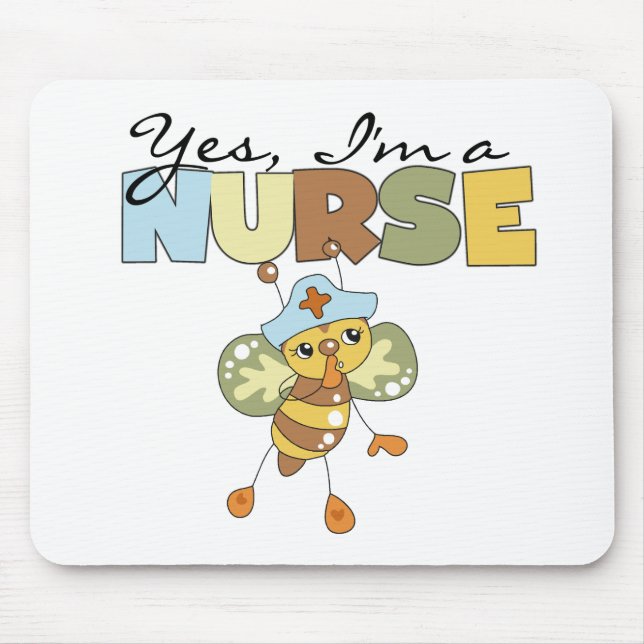 JA, ich bin ein Krankenpfleger-T - Shirt und Gesch Mousepad (Vorne)