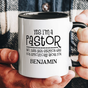Ja, ich bin ein Pastor Lustiger religiöser Brauch  Tasse