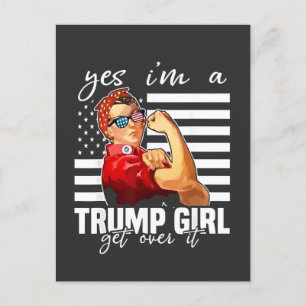 Ja, ich bin ein Trump-Mädchen, das Trump-Mädchen ü Postkarte