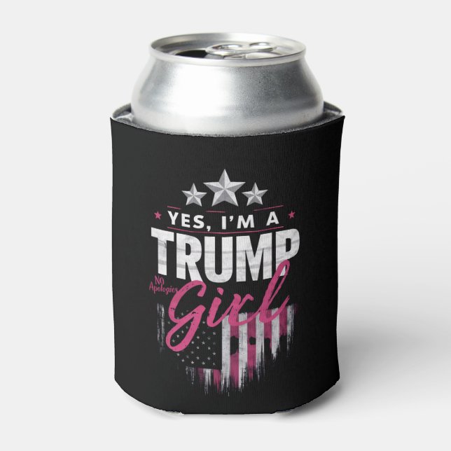 Ja, ich bin ein Trump-Mädchen ohne Entschuldigunge Dosenkühler (Kanne Vorderseite)