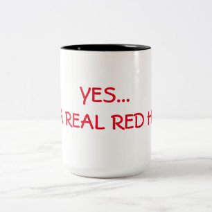 JA… Ich bin EIN WIRKLICHER ROTER KOPF Zweifarbige Tasse