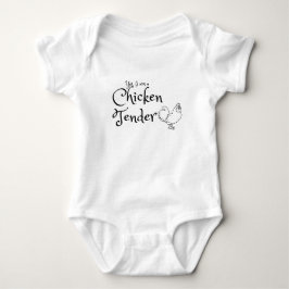 Ja, ich bin eine Hühnerzend w Rooster-Kontur Baby Strampler