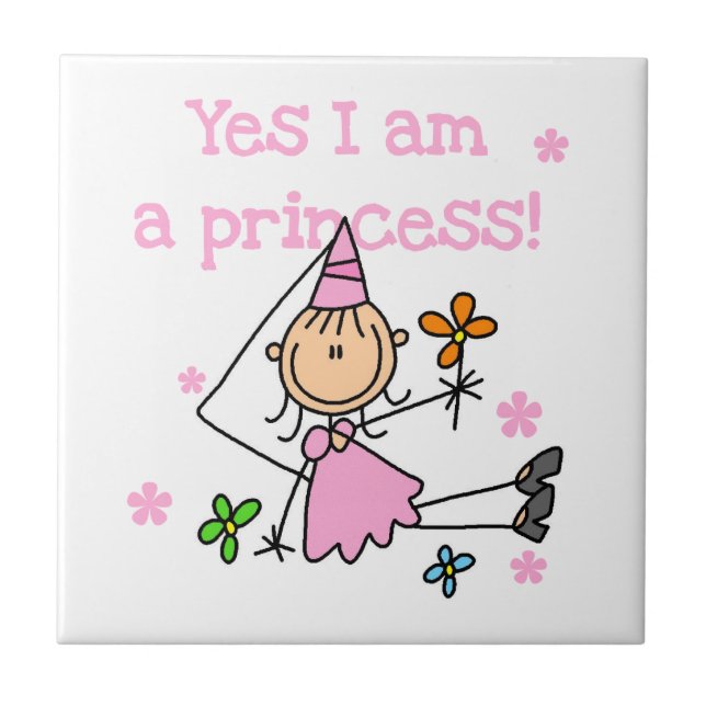 Ja, ich bin eine Prinzessin Fliese (Vorderseite)