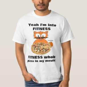 Ja, ich bin in Fitness, lustige Cartoon-Schnurrbar T-Shirt