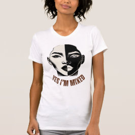 JA, ICH BIN MIXED - Biracial Identity Slim T-Shirt