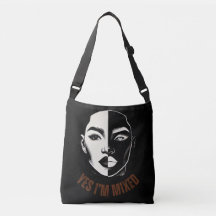 JA, ICH BIN MIXED - Split Face Crossbody Bag