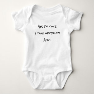 Ja, ich bin Niedlich, nach Tante Jumper Baby einzu Strampler
