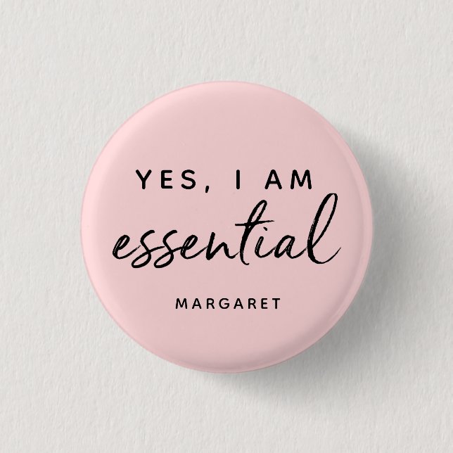 Ja, ich bin Personalisiert wichtige Arbeitnehmer Button (Vorderseite)