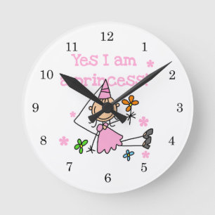 Ja, ich bin Prinzessin Runde Wanduhr