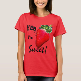 Ja, ich bin Sweet Strawberry Womens Shirt